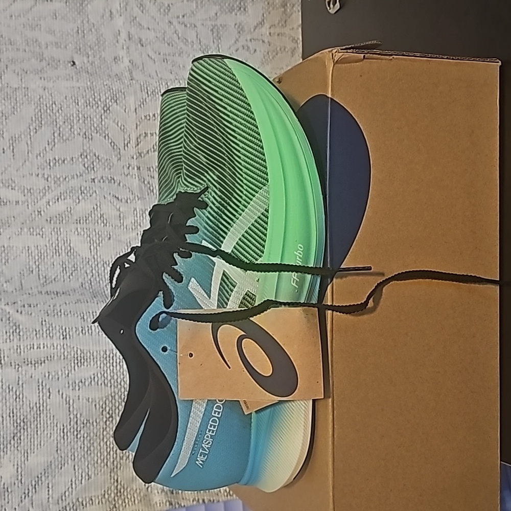 Size 10 - ASICS Metaspeed Edge+ Black New Leaf 2022